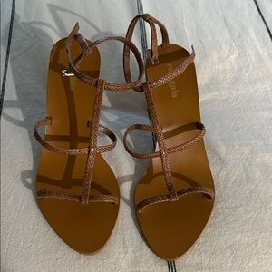 Cult Gaia Tan Strappy Sandals